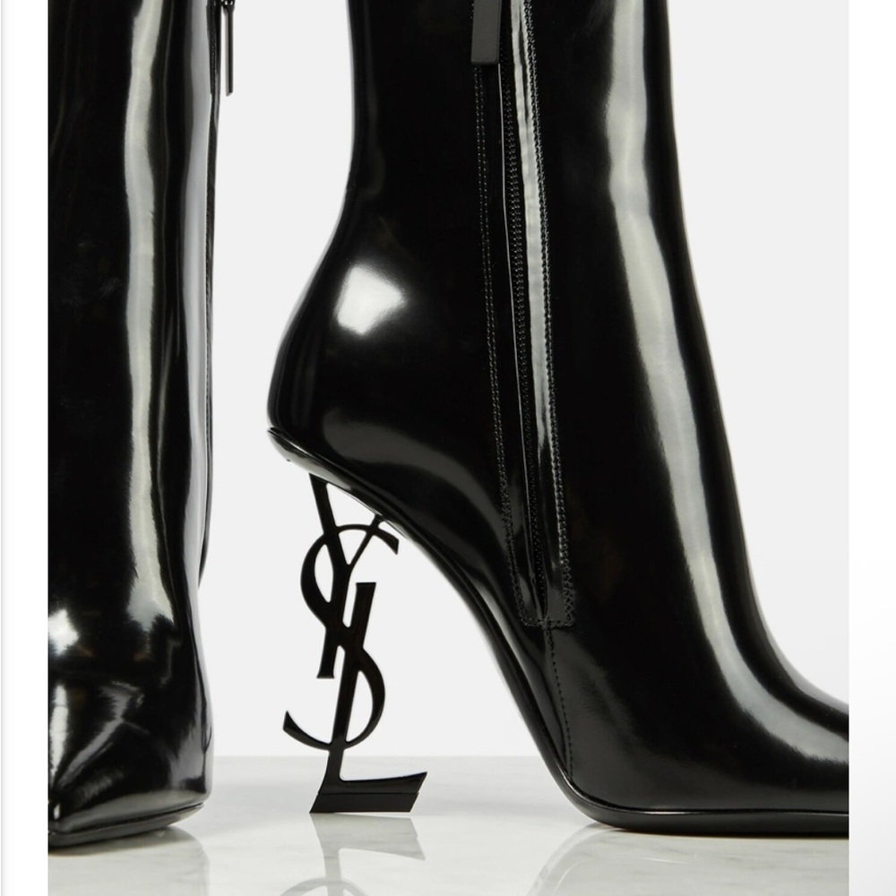 OBO~ New Saint Laurent Opyum 110 leather ankle boots